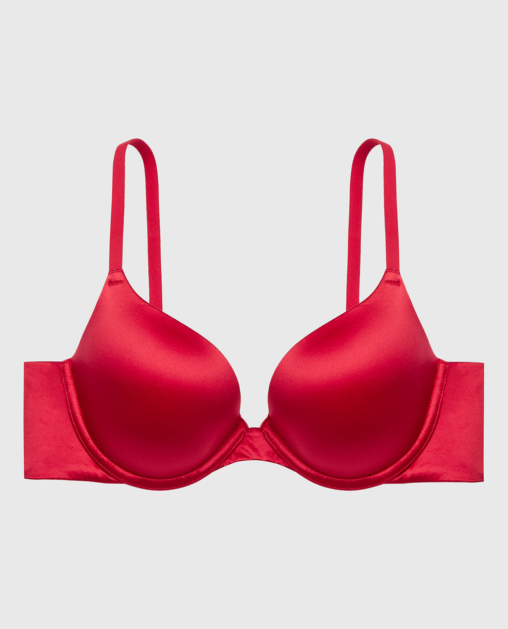 Comfort Lightly Lined Demi Bra in Crimson