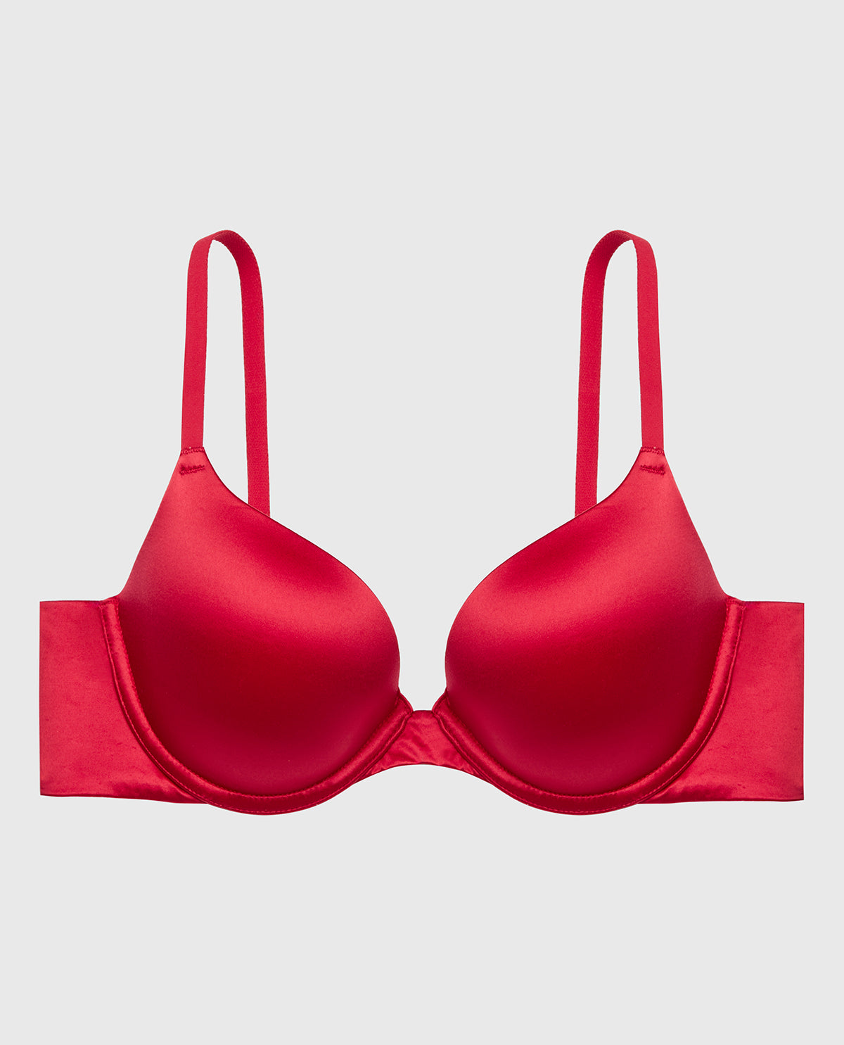 Comfort Lightly Lined Demi Bra in Crimson