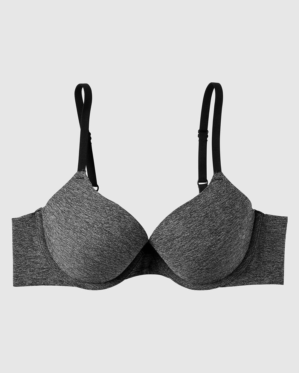 Smooth Comfort Lightly Lined Demi Bra in Tuxedo Black
