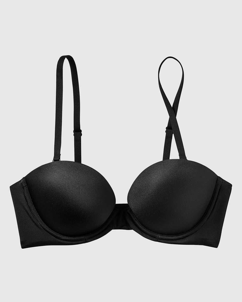 Strapless Push Up Bra in Tuxedo Black