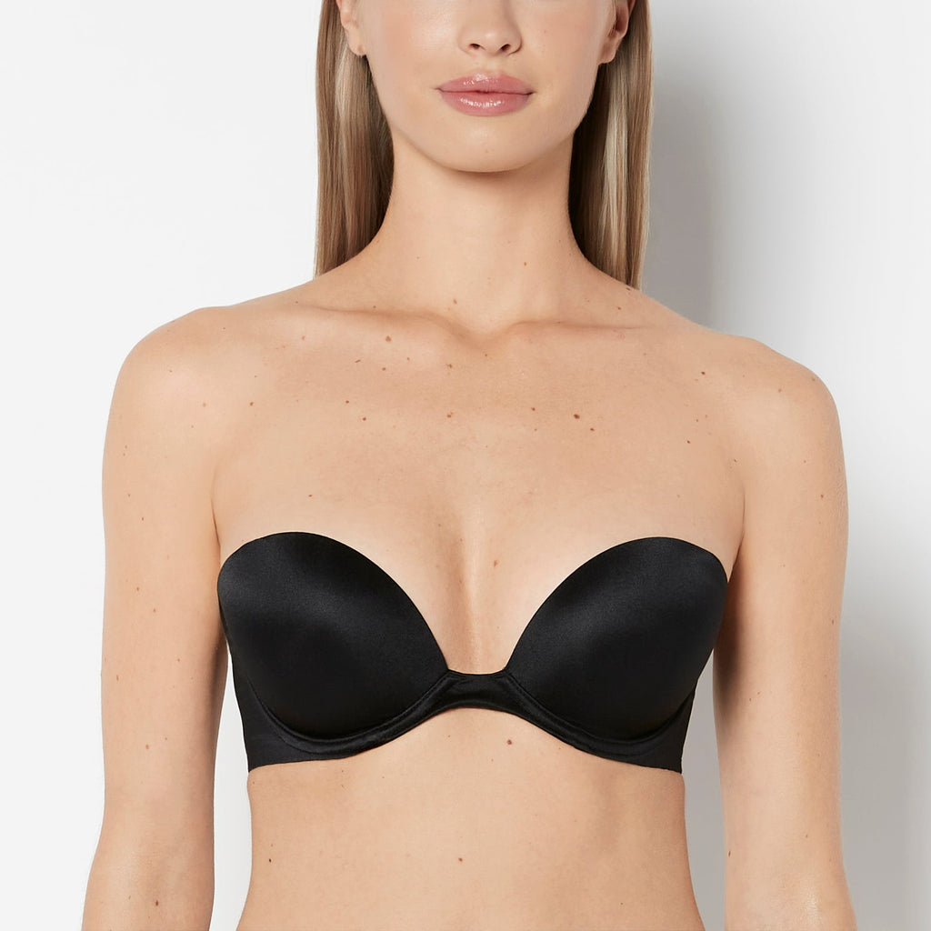 Strapless Push Up Bra in Tuxedo Black