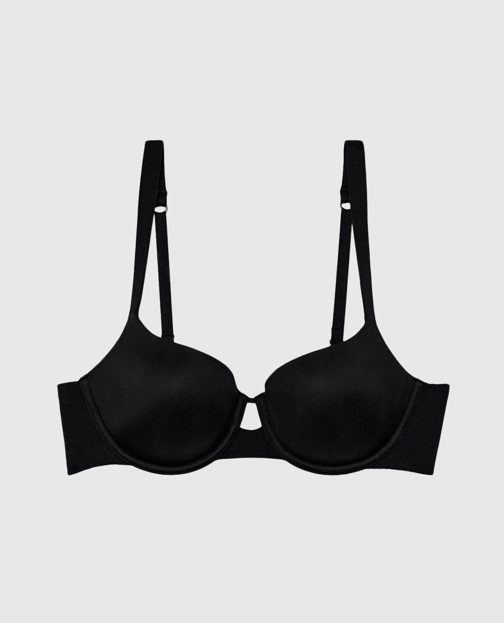 Lightly Lined Balconette Bra in Black