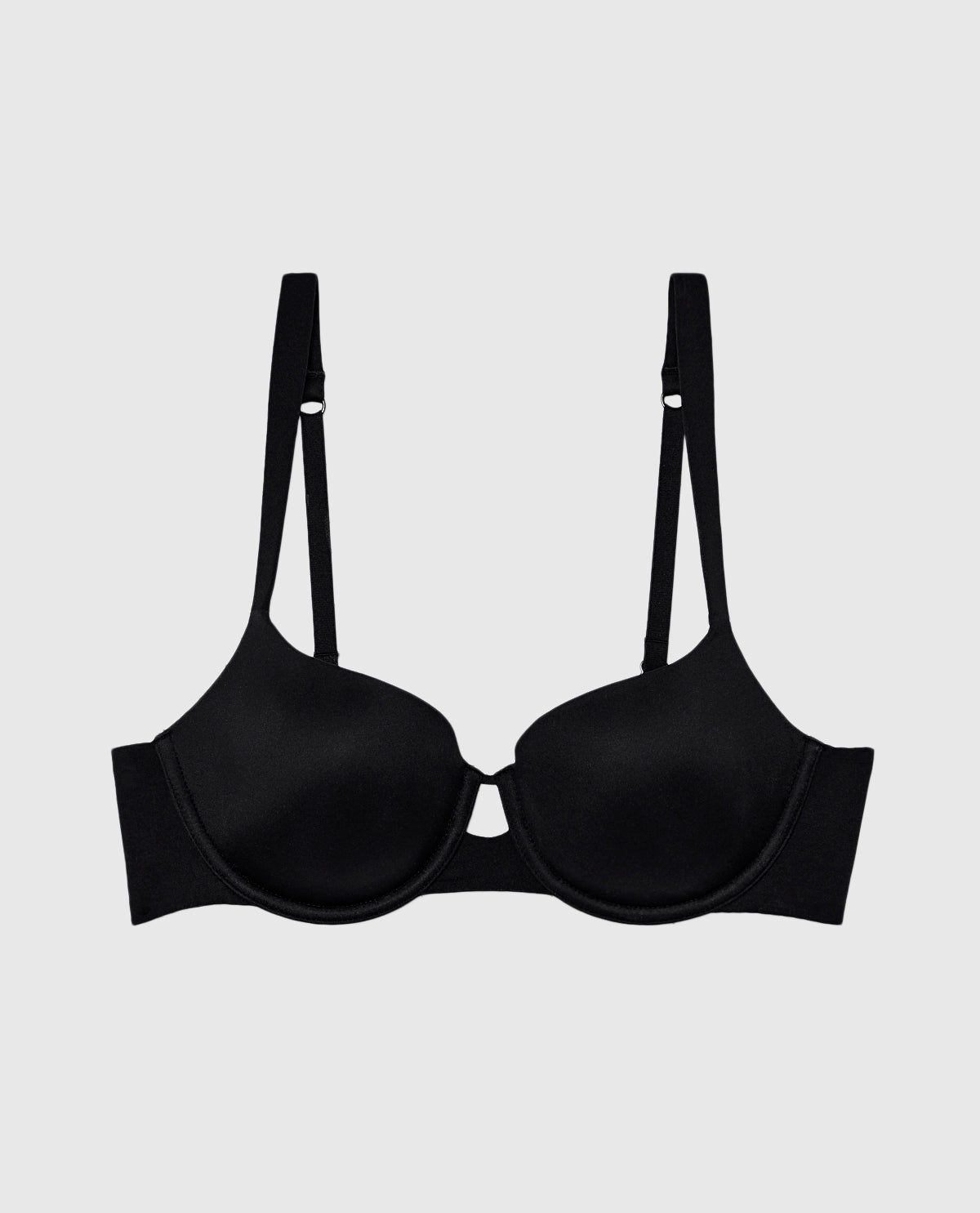 Lightly Lined Balconette Bra in Tuxedo Black