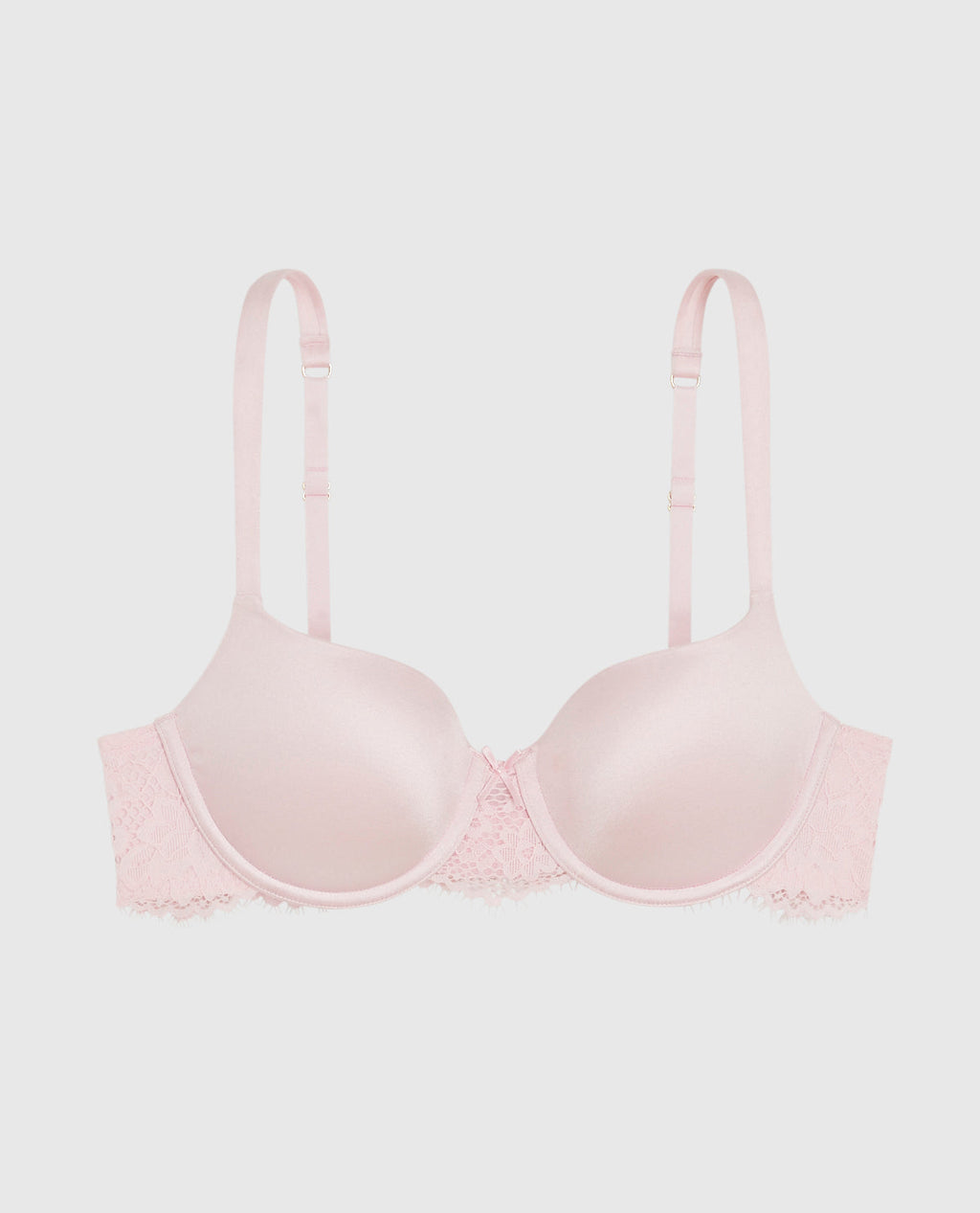 Lightly Lined Balconette Bra with Lace in Pink-A-Boo