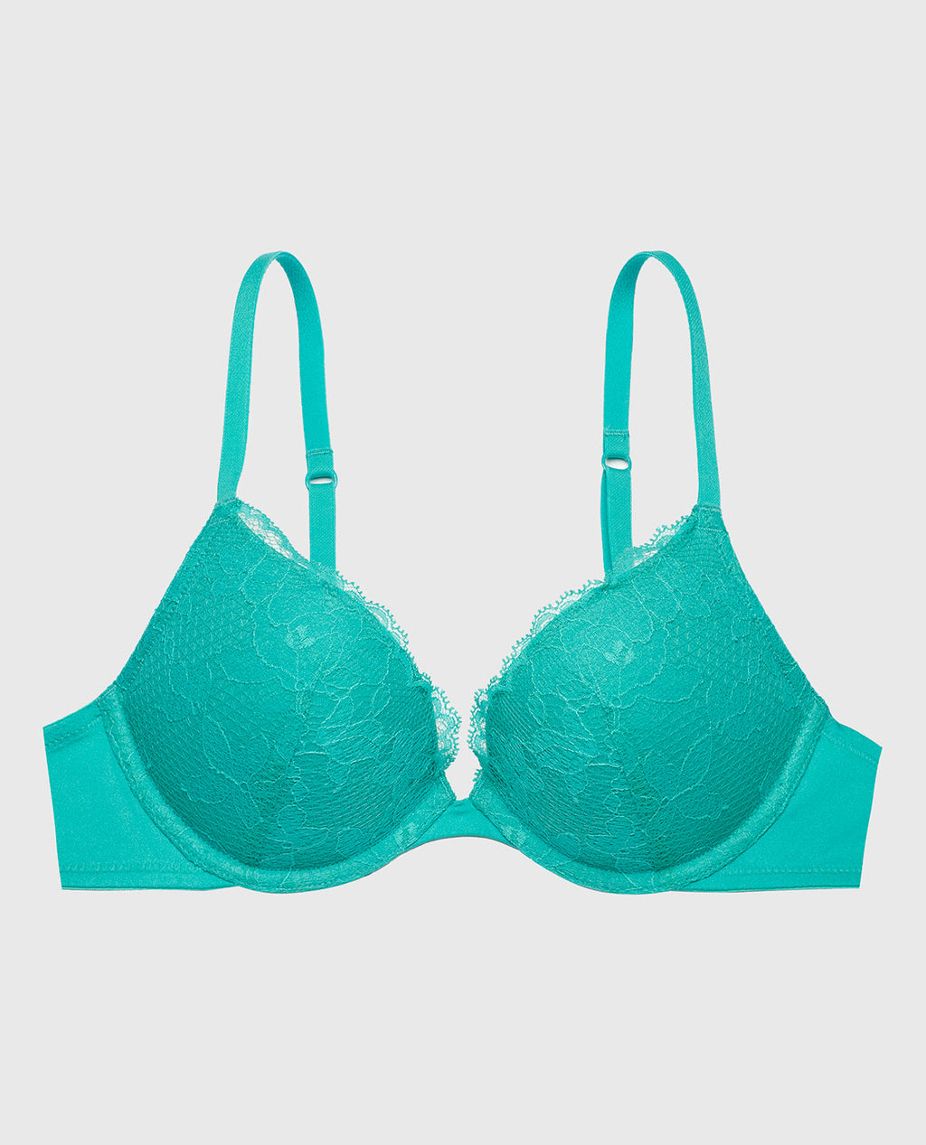 Lace Push Up Bra in Beach Teal