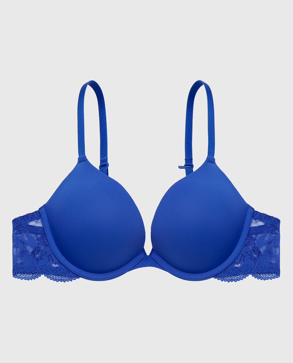 Charmed Micro Cup Bra with Lace Wing in Dazzling Blue