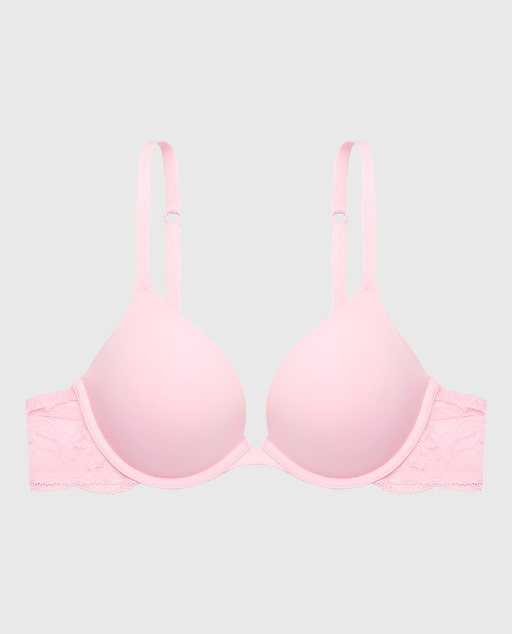 Smooth Push Up Plunge Bra With Charmed Lace Wing in Sweet Dream