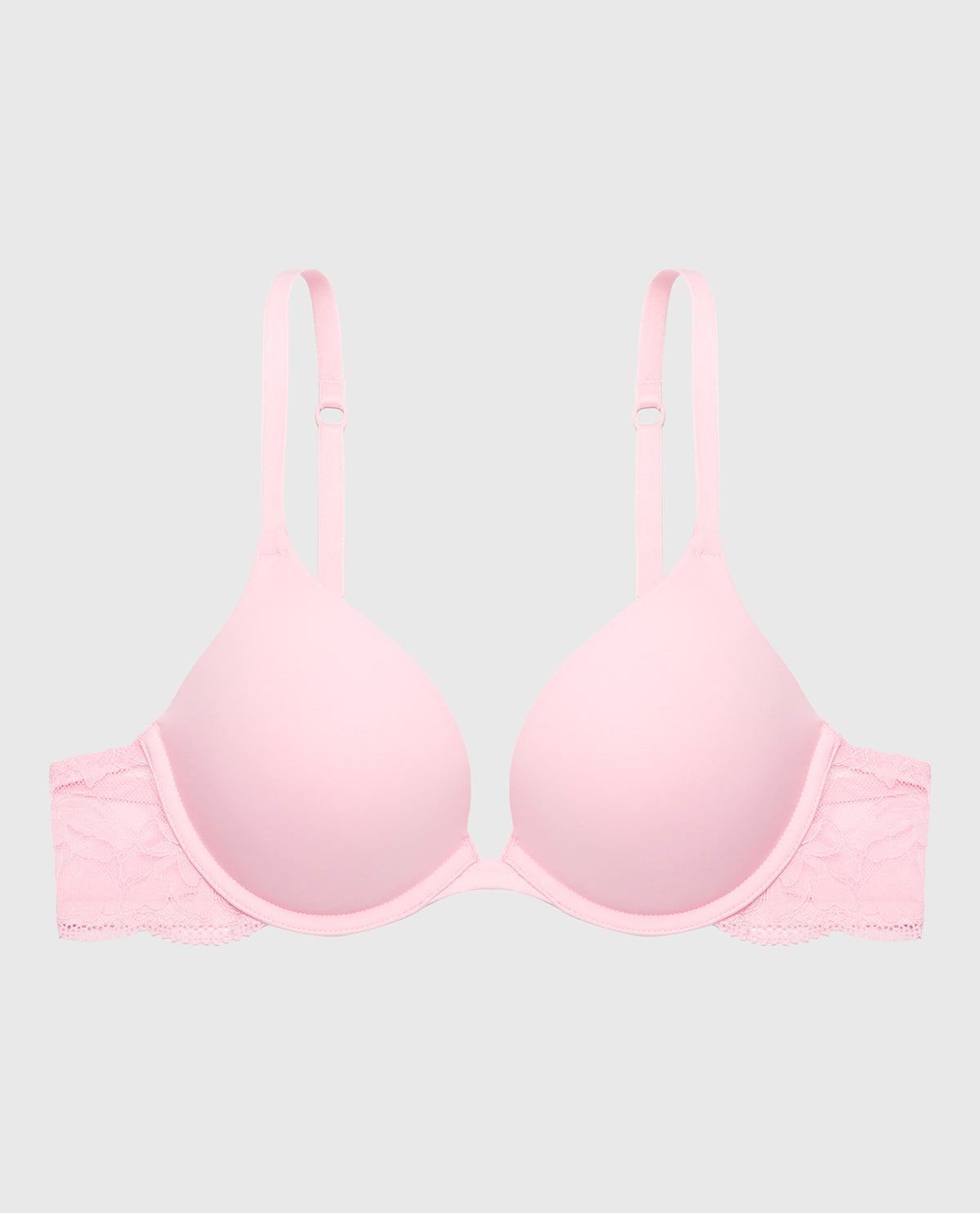 Smooth Push Up Plunge Bra With Charmed Lace Wing in Sweet Dream