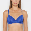 Charmed unlined demi bra in Dazzling Blue
