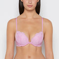 Push up Opulent Lace bra with Mesh Wing in Orchid