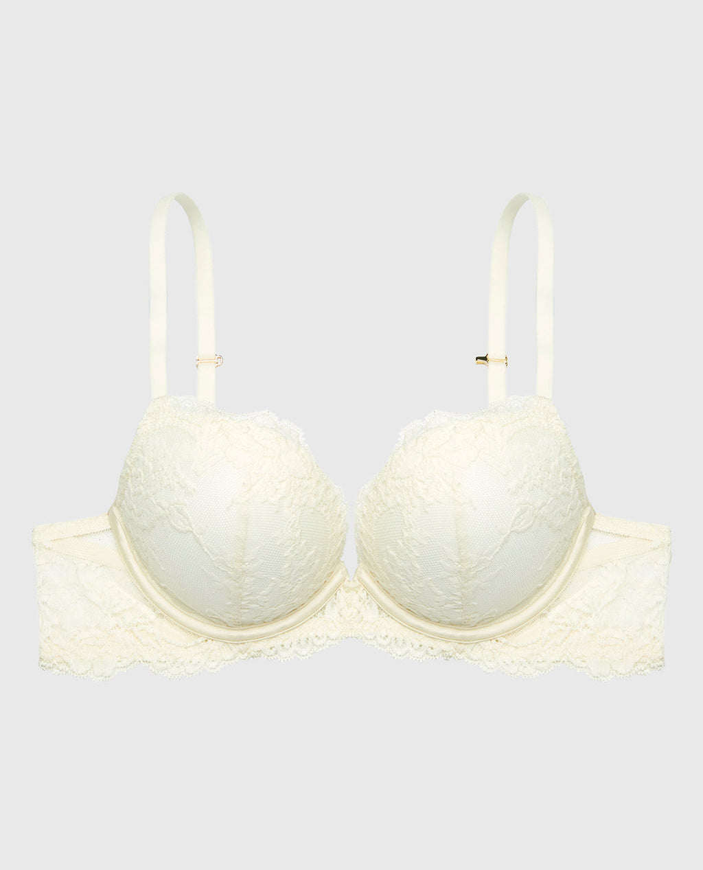 Push up Opulent Lace bra with lace cradle in Egret