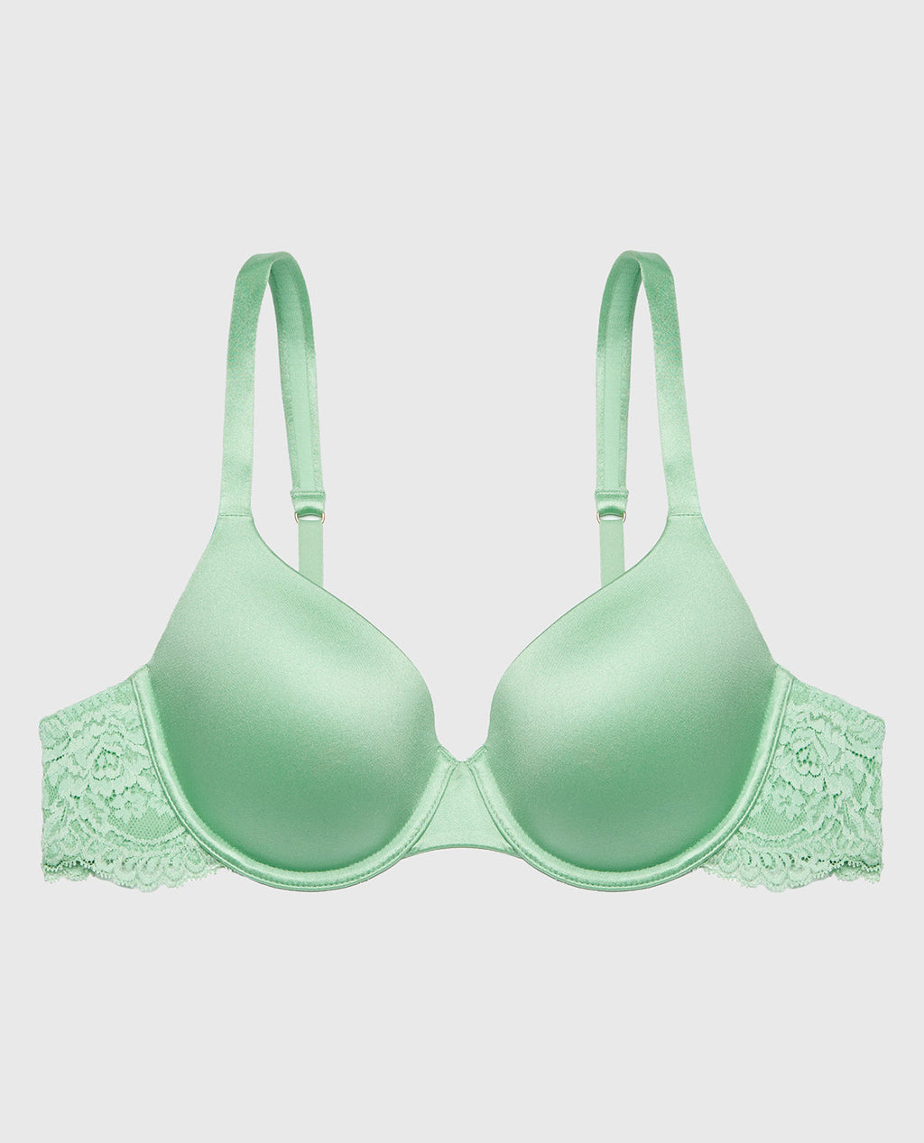 Lightly Lined Micro Cup Bra With Lace Wing in Hemlock