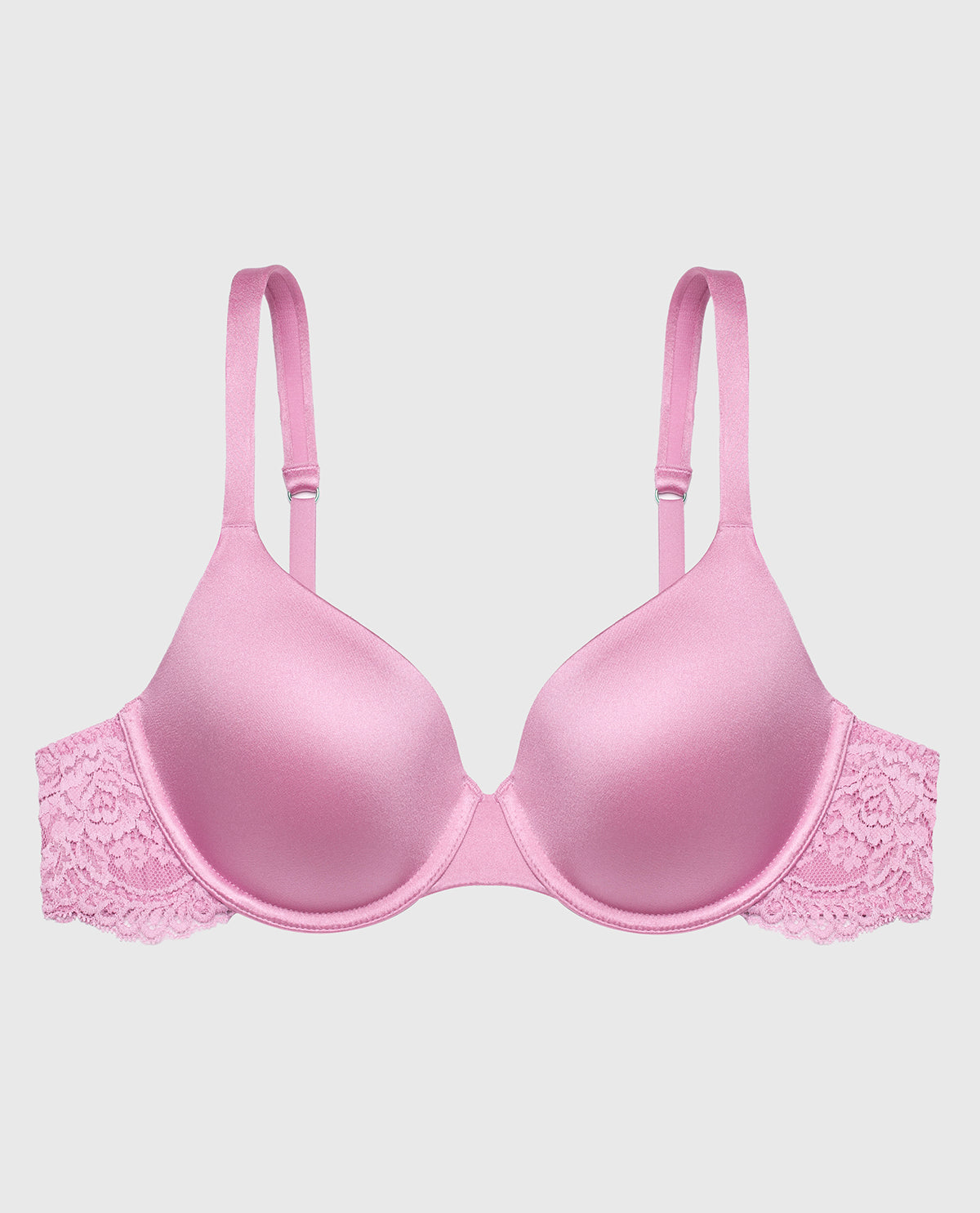 Lightly Lined Micro Cup Bra With Lace Wing in Orchid