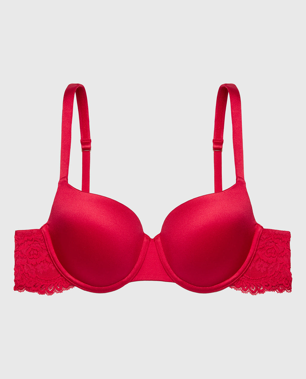Lightly Lined Balconette Bra in Crimson