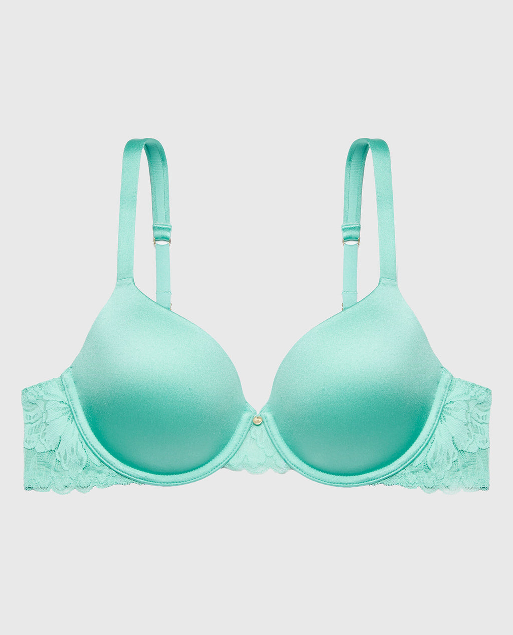 Lightly Lined Full Coverage Lace Wing Bra in Pool Blue