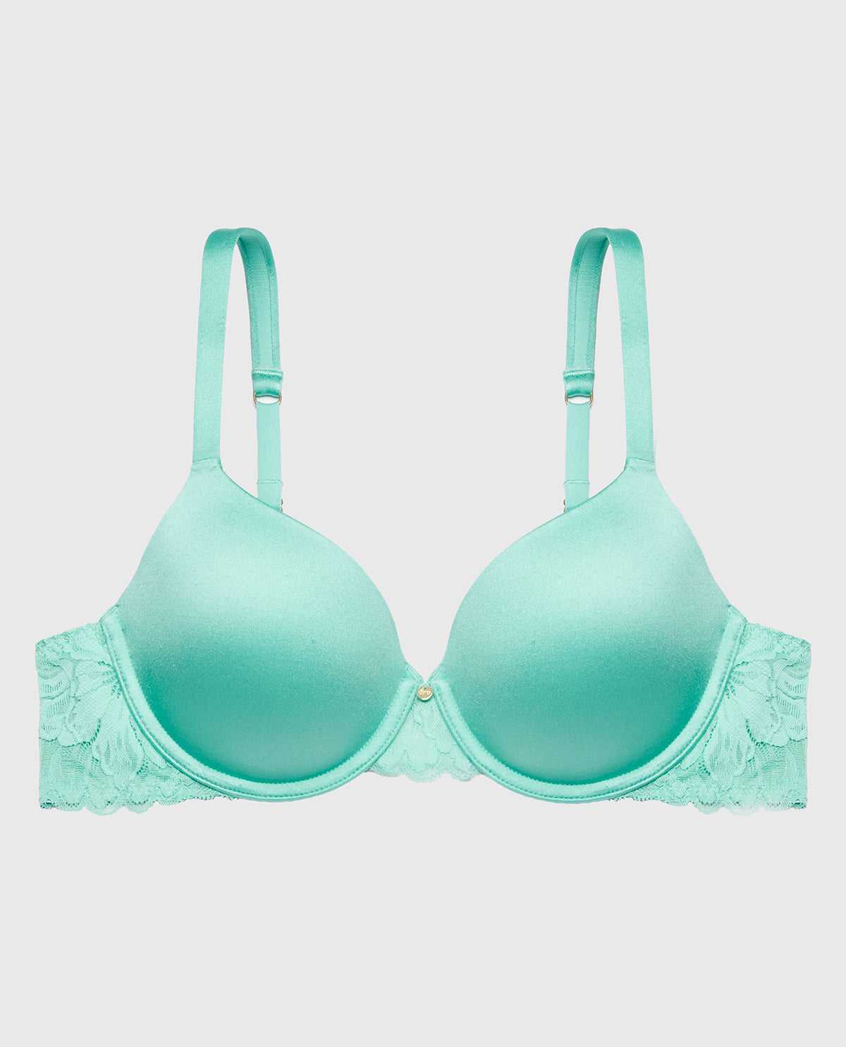 Lightly Lined Full Coverage Lace Wing Bra in Pool Blue