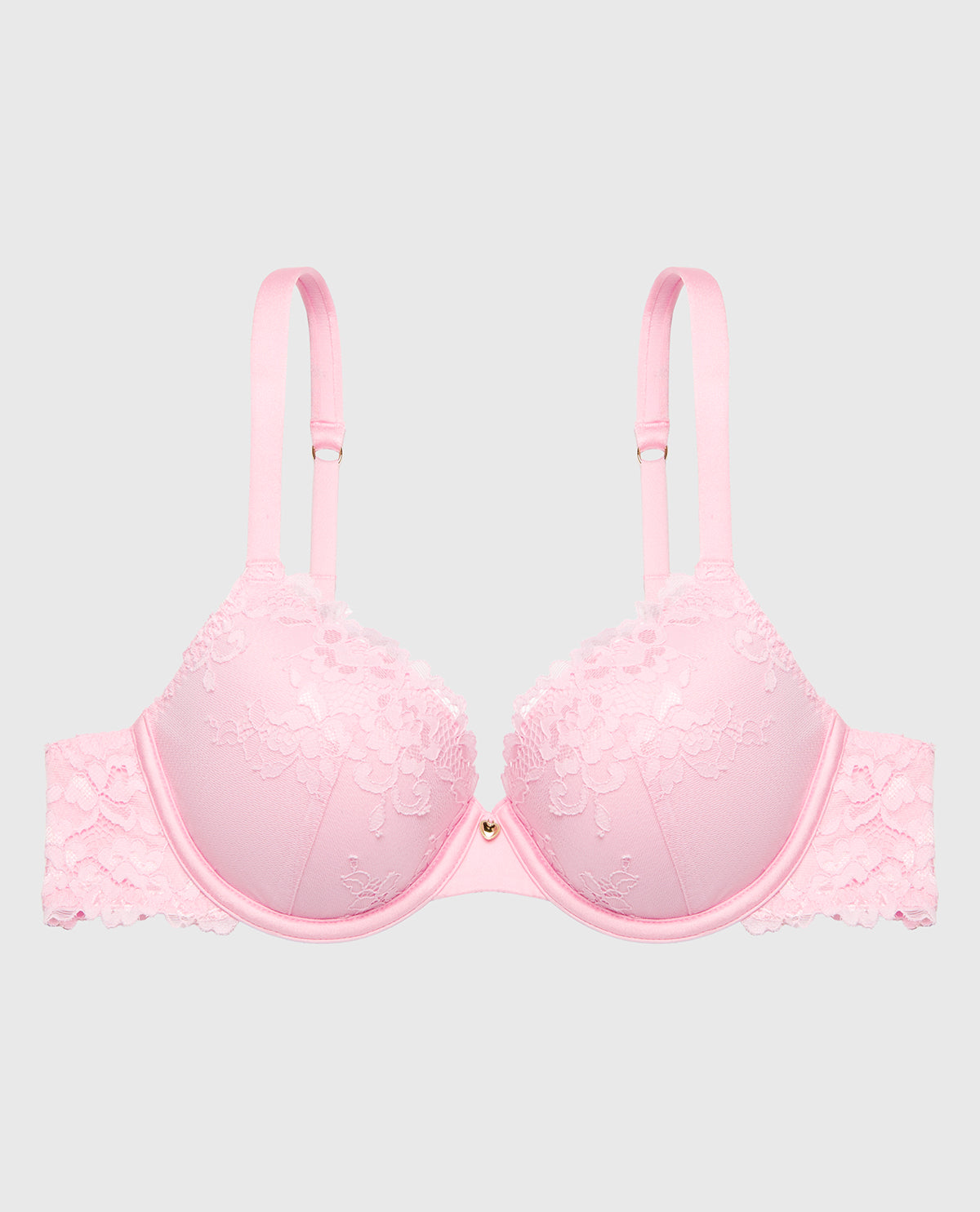 Full Coverage Lightly Lined Bra With Romantic Lace in Sweet Dream