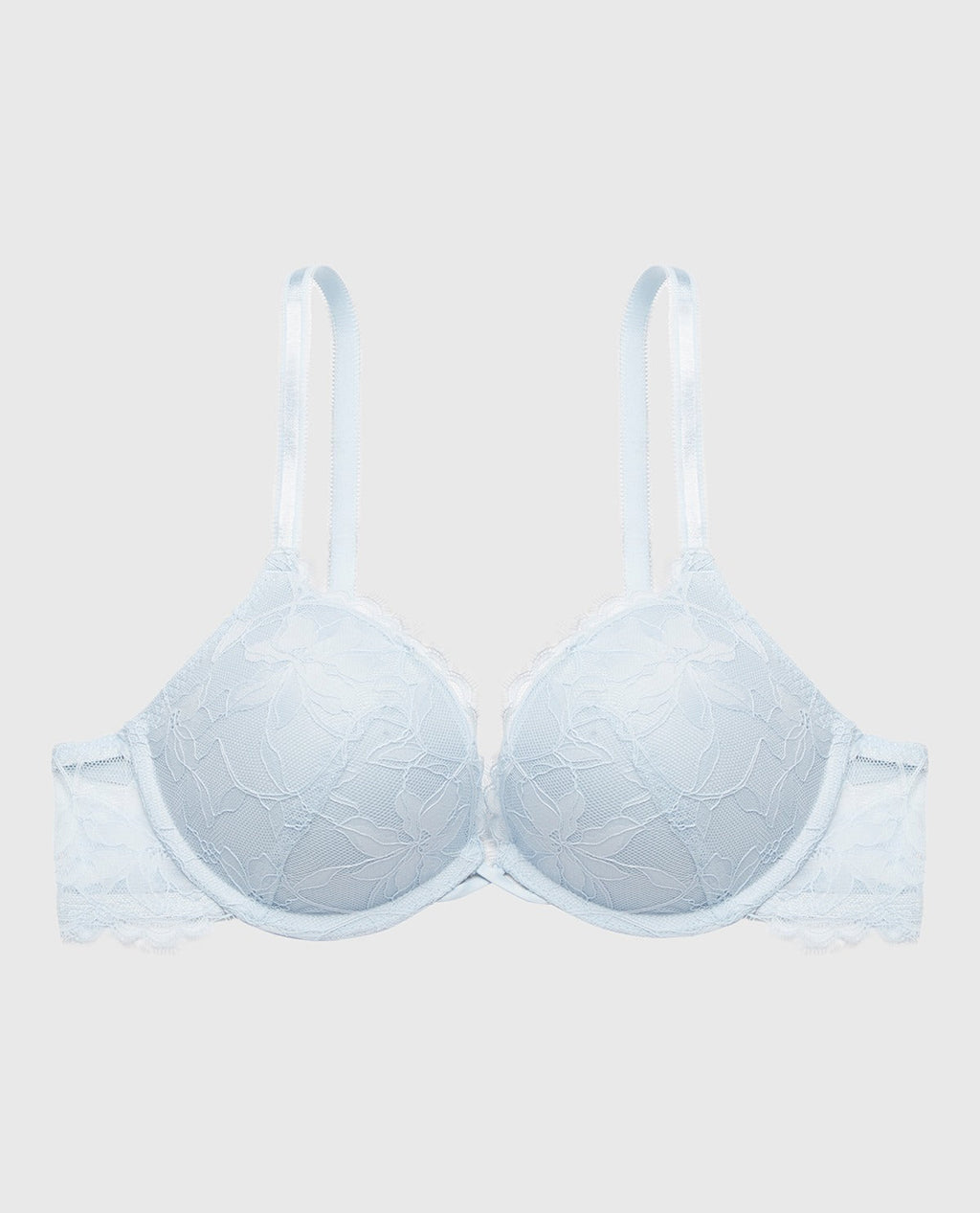 Up 2 Cup Push Up Bra With Afterglow Lace in Blue
