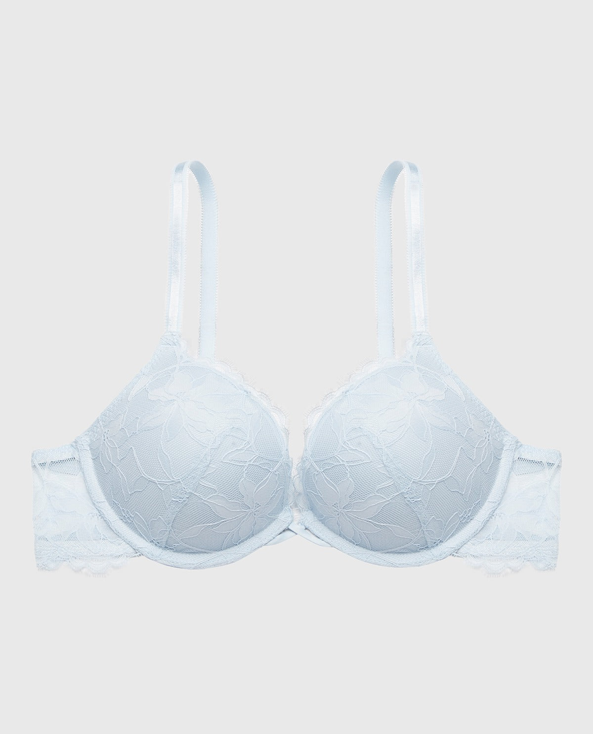 Up 2 Cup Push Up Bra With Afterglow Lace in Blue
