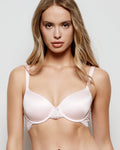 Lightly Lined Full Coverage Bra with Lace in Pink-A-Boo